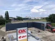 Verkleidung der Wasserstofftankstelle