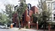 Fassade des Hotels in Posen, Polen